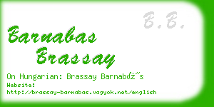 barnabas brassay business card